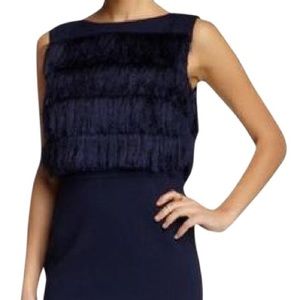 Eva Franco navy dress fringe anthropologie 4